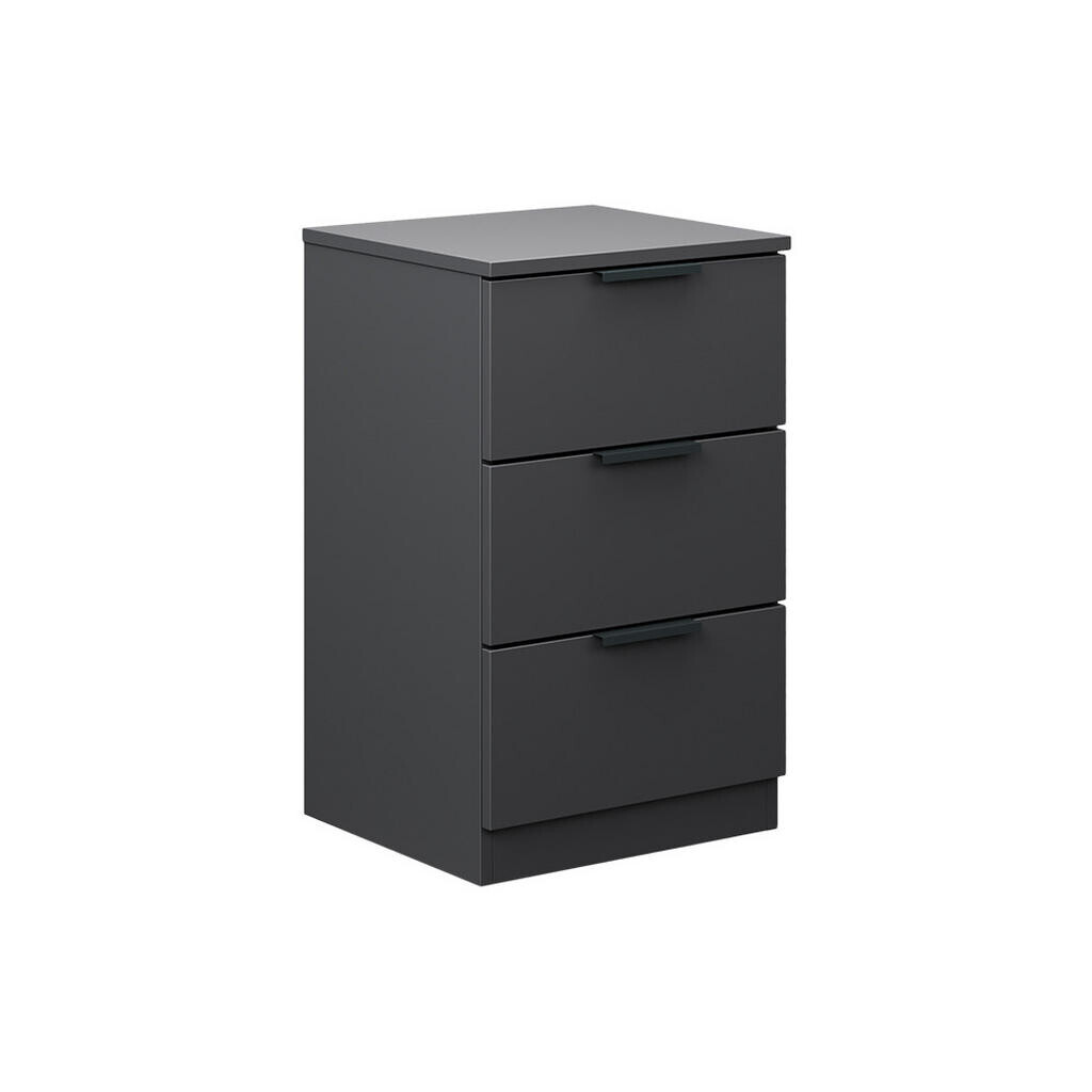 Vicco NOČNÍ STOLEK Fino Černá 37.6 x 61.8 cm se 3 zásuvkami