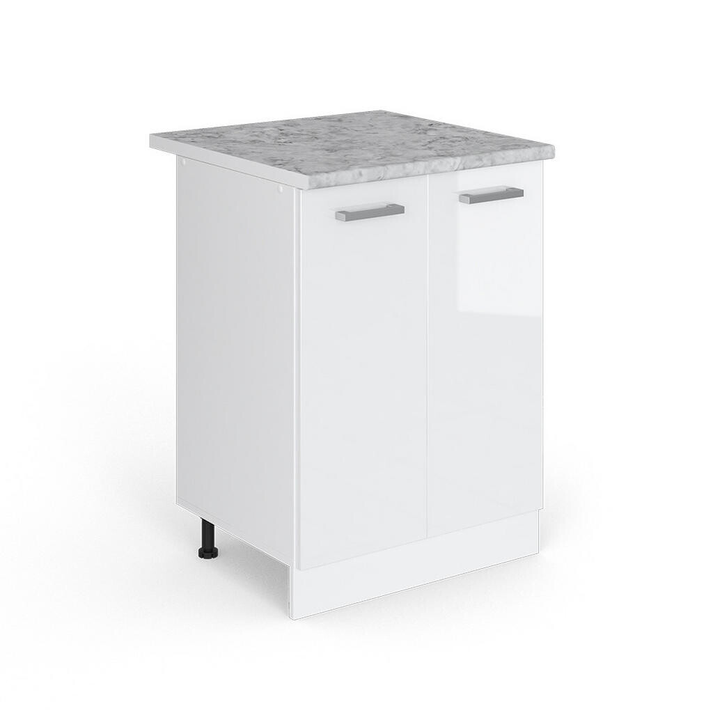Vicco SPODNÍ SKŘÍŇKA KUCHYŇSKÉ LINKY R-Line Bílá vysoký lesk 60 cm s pracovní deskou