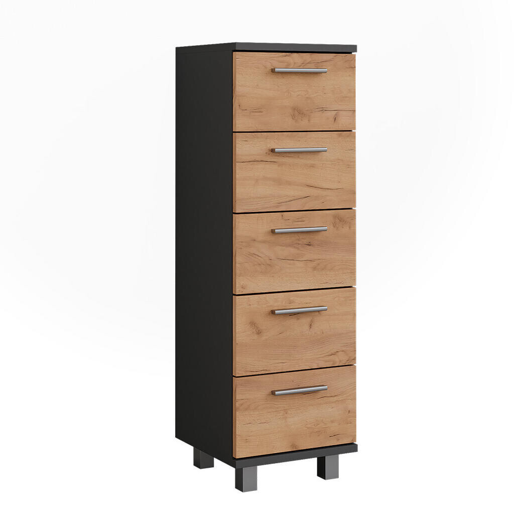 Vicco MIDI SKŘÍŇKA Ilias Antracit/zlatý dub 30.2 x 95 cm
