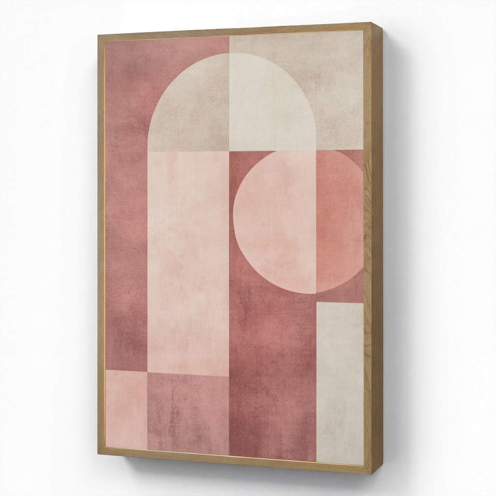 OnlyWow NÁSTĚNNÁ LAMPA S AKUMULÁTOREM Postavy - Abstraktní - Růžová 60x90 cm