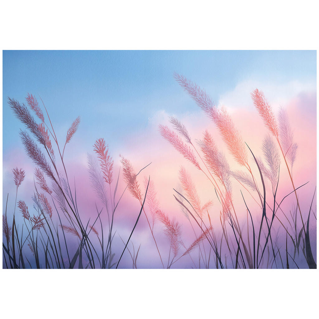 Wallarena FOTOTAPETA Pampas tráva nebesky modrá 250x175 cm