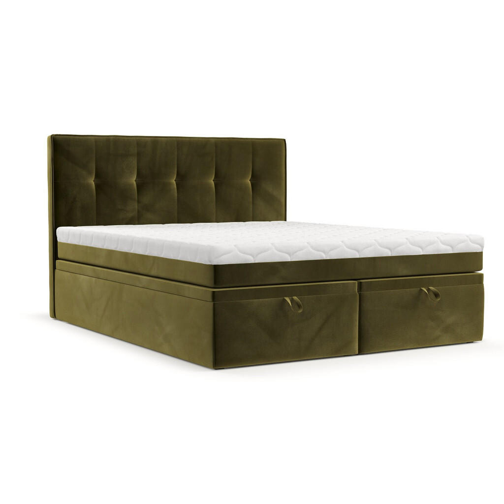 AltaBeds POSTEL BOXSPRING ARIVO 200/200 Olivově zelená