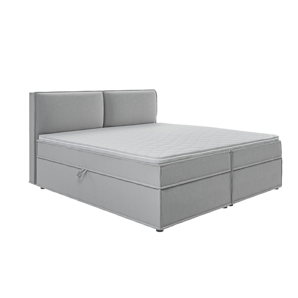 S-Style POSTEL BOXSPRING 200/200 cm Eclipse ze šedého mikrovlákna