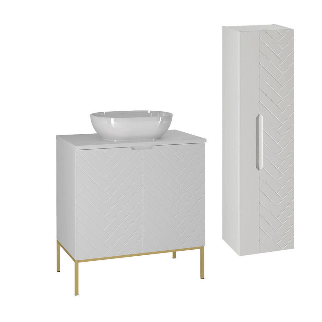 Petits-meubles KOUPELNOVÝ NÁBYTEK 80.6cm Daria 2er-Set Bílá
