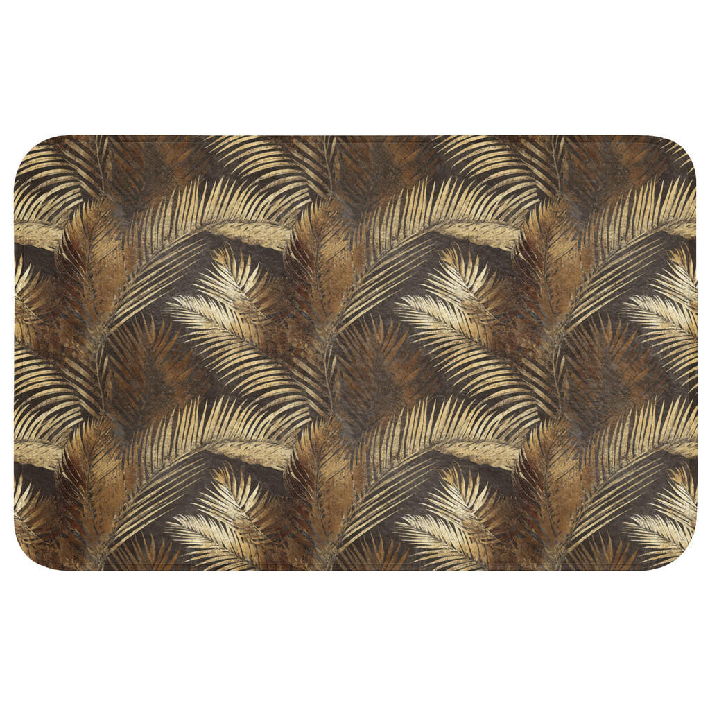 OnlyWow WC PŘEDLOŽKA Tropical - Listy - zlaté 80x50 cm