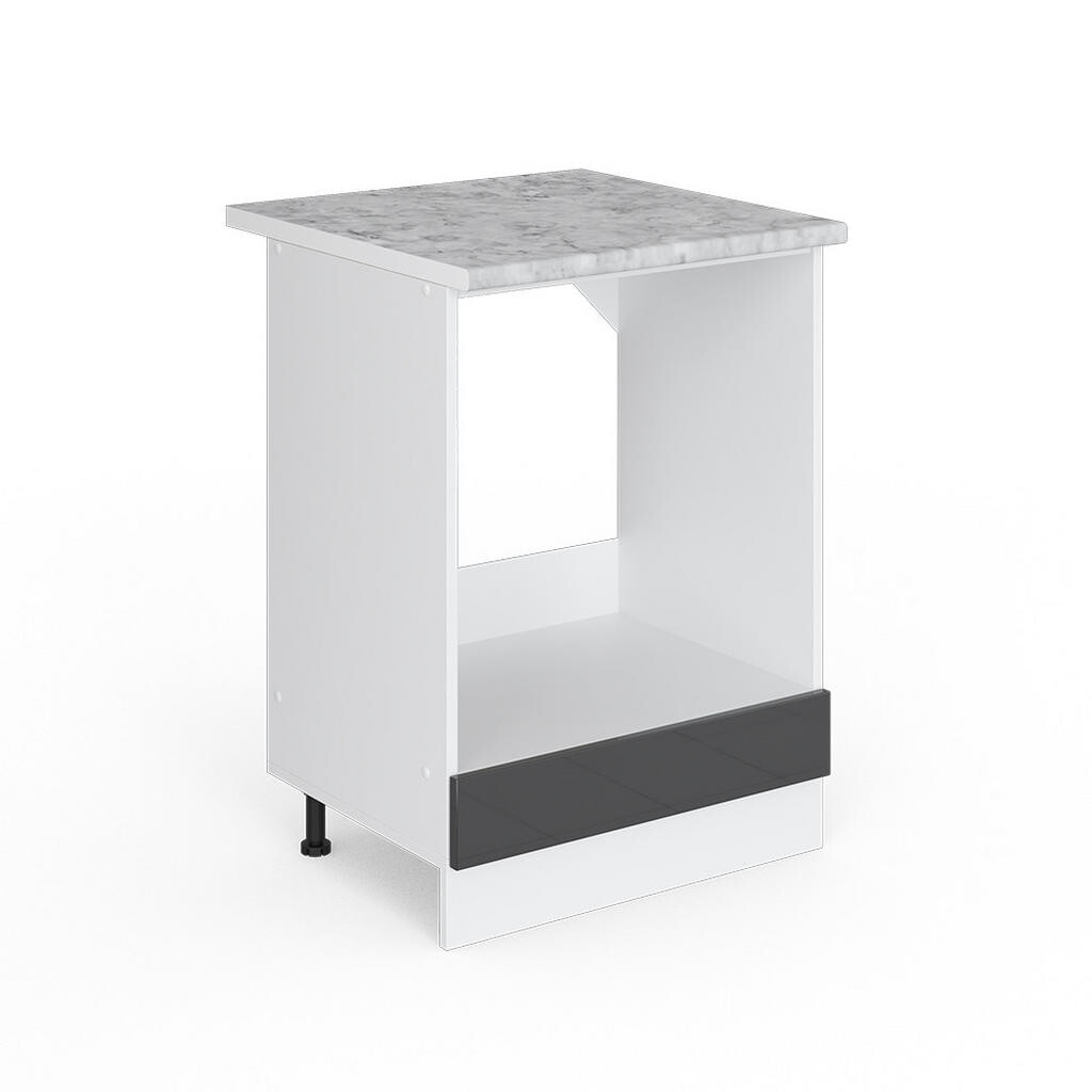 Vicco UNIVERZÁLNÍ ZÁKLADNÍ JEDNOTKA R-Line Antracitový vysoký lesk 60 cm s velkým výklenkem, s pracovní deskou