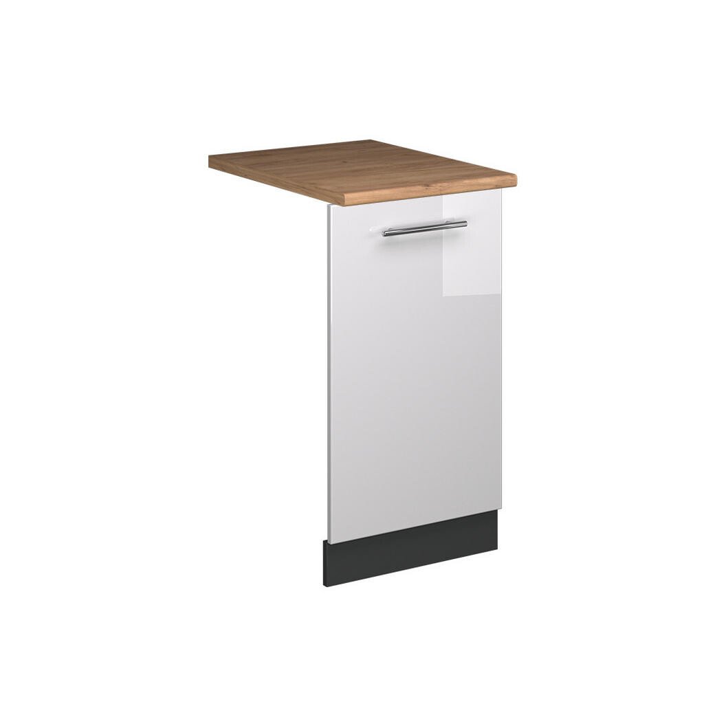 Vicco ČELNÍ PANEL MYČKY Fame-Line Bílá vysoký lesk 45 cm , PD Dub