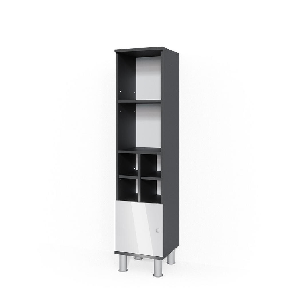 Vicco STŘEDNÍ SKŘÍŇKA Fynn Bílá vysoký lesk 30 x 130.6 cm malé dveře