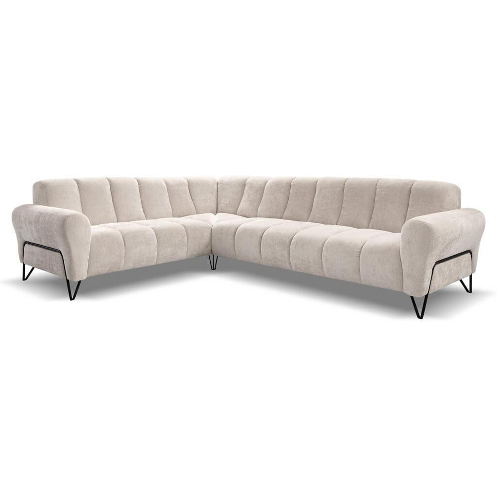 Beautysofa ROHOVÁ pohovka Volare bez funkce spaní, béžová, pravá
