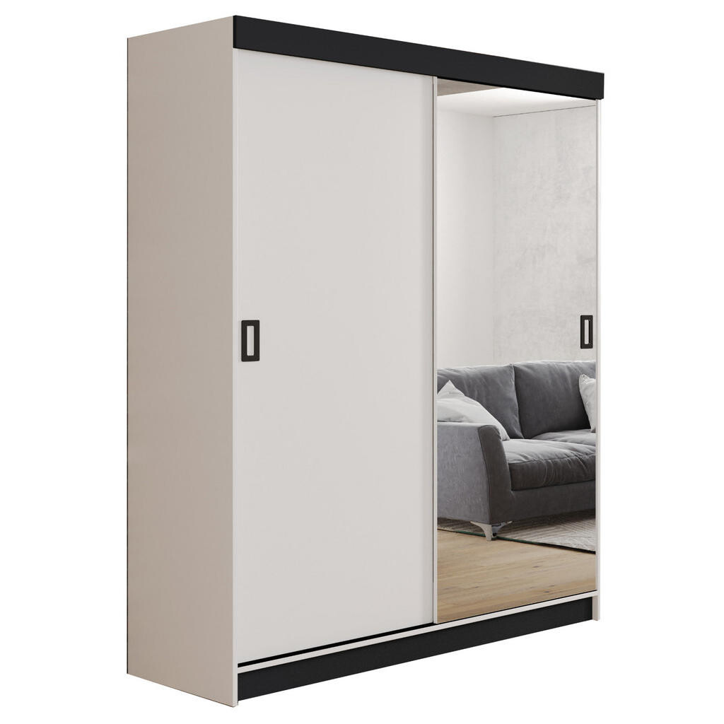 Kier Furniture POSUVNÁ ŠATNÍ SKŘÍŇ RETRO 1 138 - Bílá 138x205x59cm