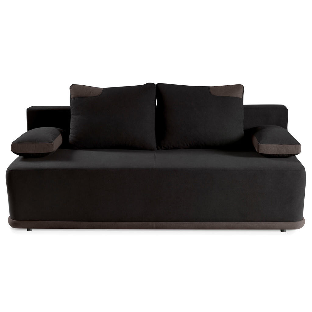 Beautysofa ROZKLÁDACÍ pohovka Bento 3místná s funkcí spaní, hnědá
