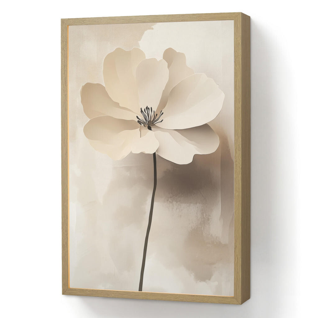 OnlyWow NÁSTĚNNÁ LAMPA S AKUMULÁTOREM Květina - béžová - barva - stín 40x60 cm