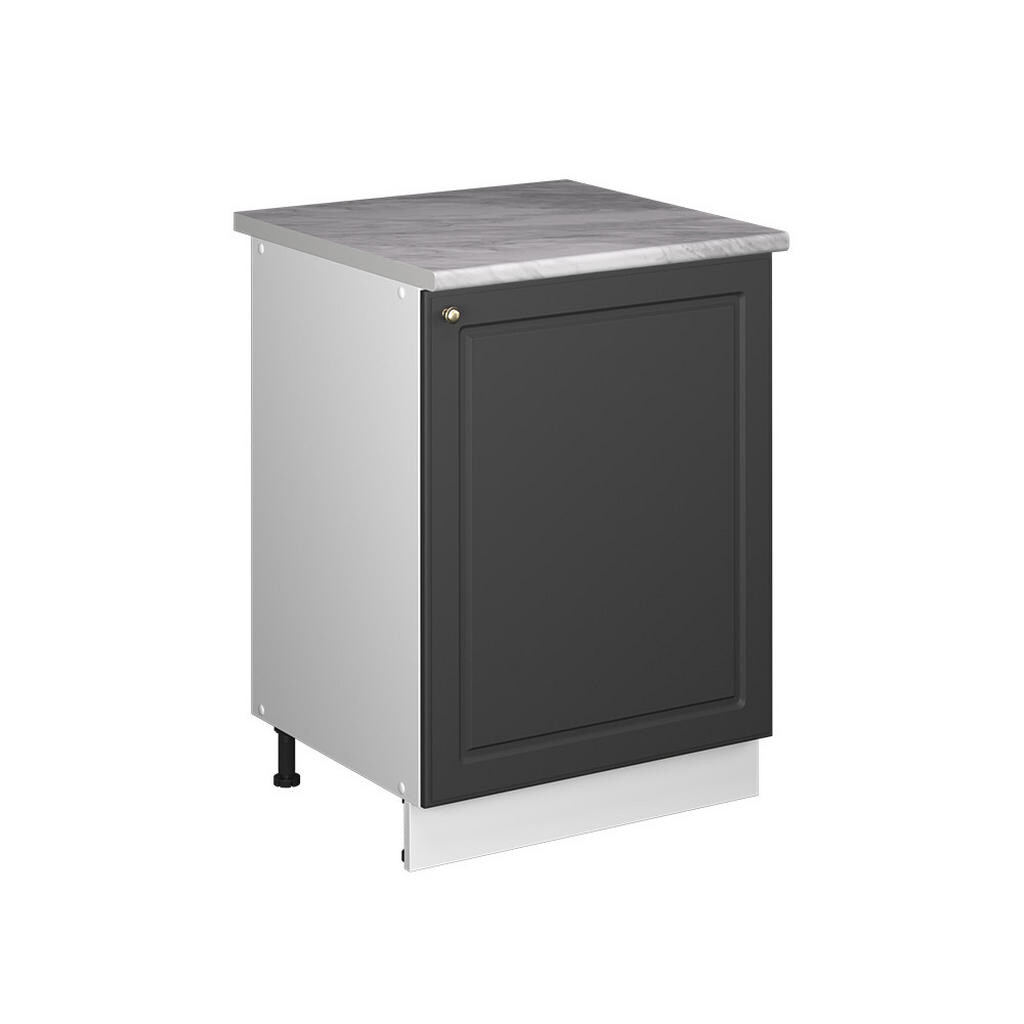 Vicco SPODNÍ SKŘÍŇKA KUCHYŇSKÉ LINKY Fame-Line, Anthrazit-Gold Landhaus/Bílá, 60 cm 1 dvířka s pracovní deskou