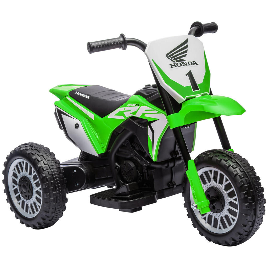 HOMCOM ELEKTRICKÝ MOTOCYKL s houkačkou, hudbou 6 V, zelený