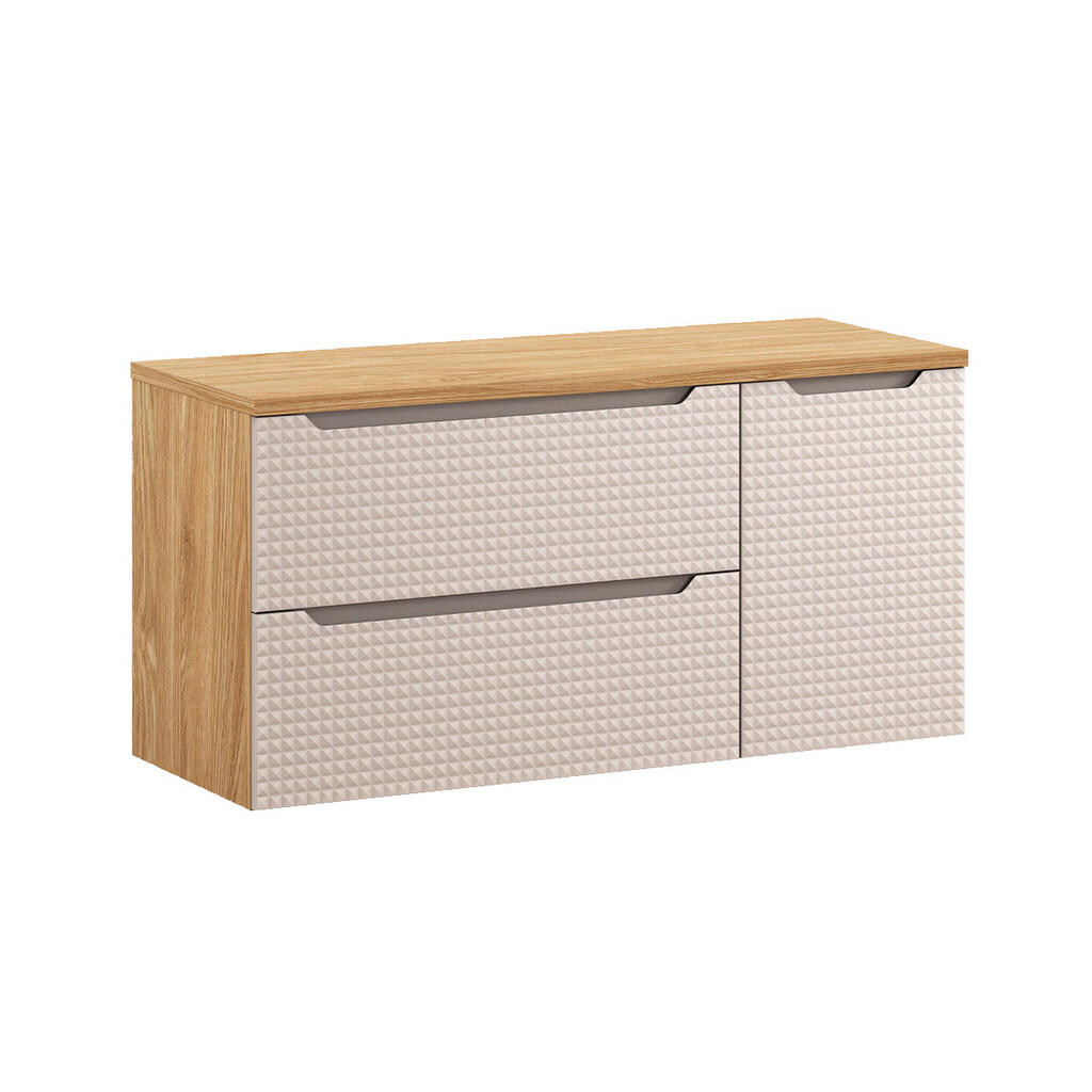 Petits-meubles SKŘÍŇKA POD UMYVADLO 120cm Mallory Béžová a dřevo