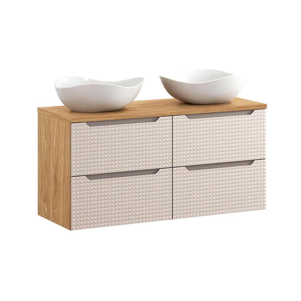 Petits-meubles DVOJUMYVADLO 120cm Mallory Béžová a dřevo