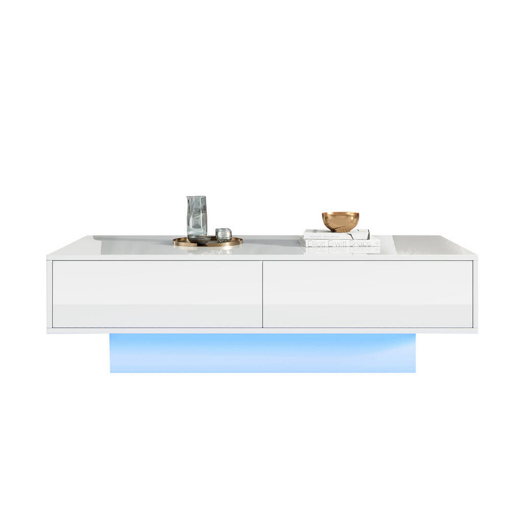 FLIEKS KONFERENČNÍSTOLEK 115x55cm Bílý LED 2 Zásuvky