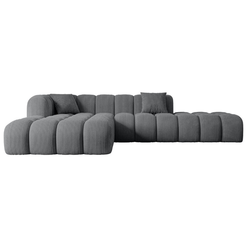 ALTDECOR ROHOVÁ SEDACÍ SOUPRAVA s otomanem vlevo OLEA-L2 – 289 × 176 × 71 cm, tmavě šedá