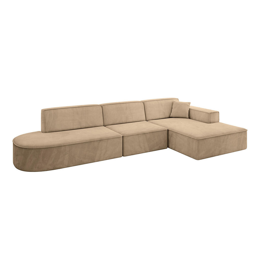 ALTDECOR ROHOVÁ SEDACÍ SOUPRAVA s otomanem vpravo IREA-L2-v4 – 328 × 171 × 79 cm, béžová