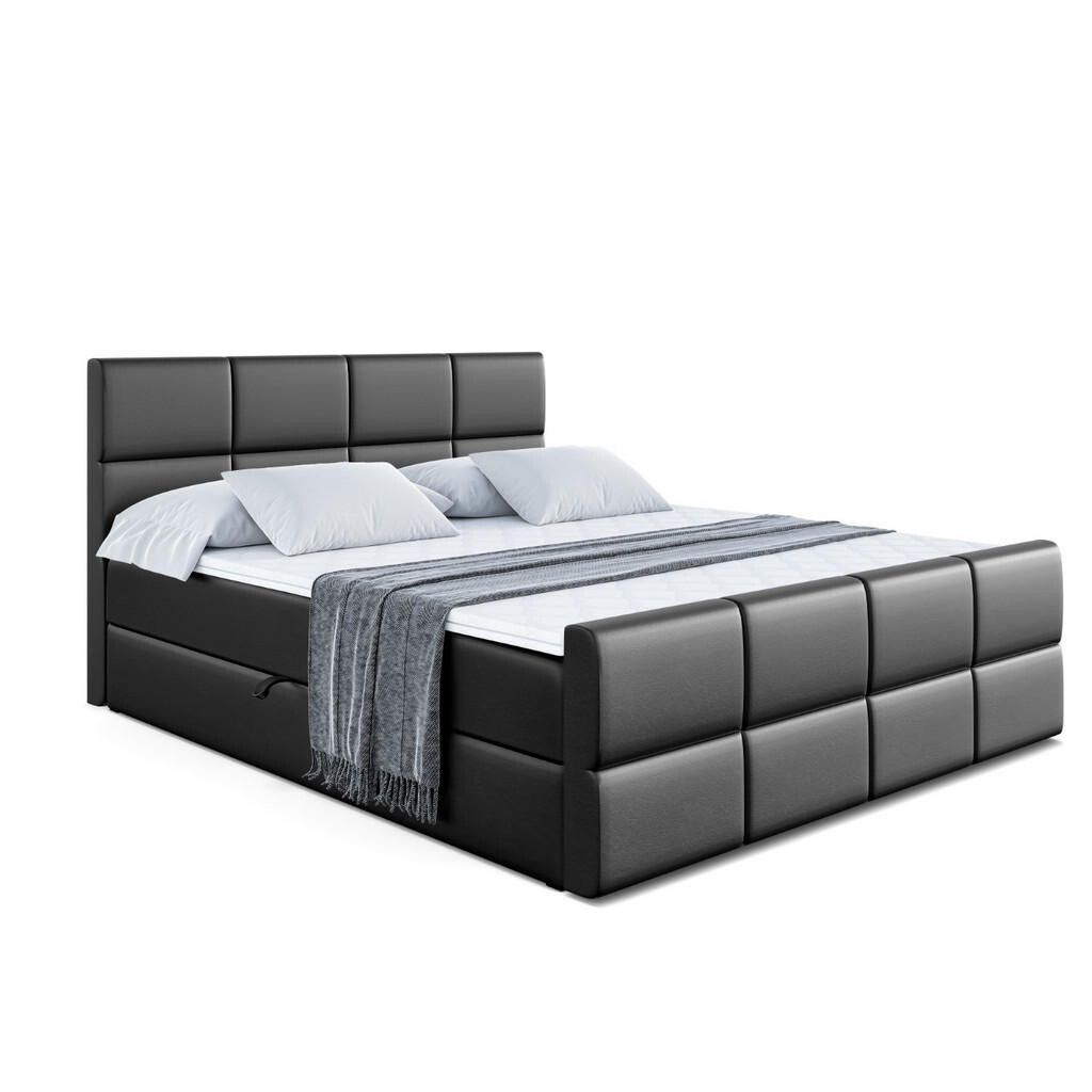 ALTDECOR AMERICKÁ postel ARDENI-Z – 120 × 200 cm – H4 – vysoce lesklá černá