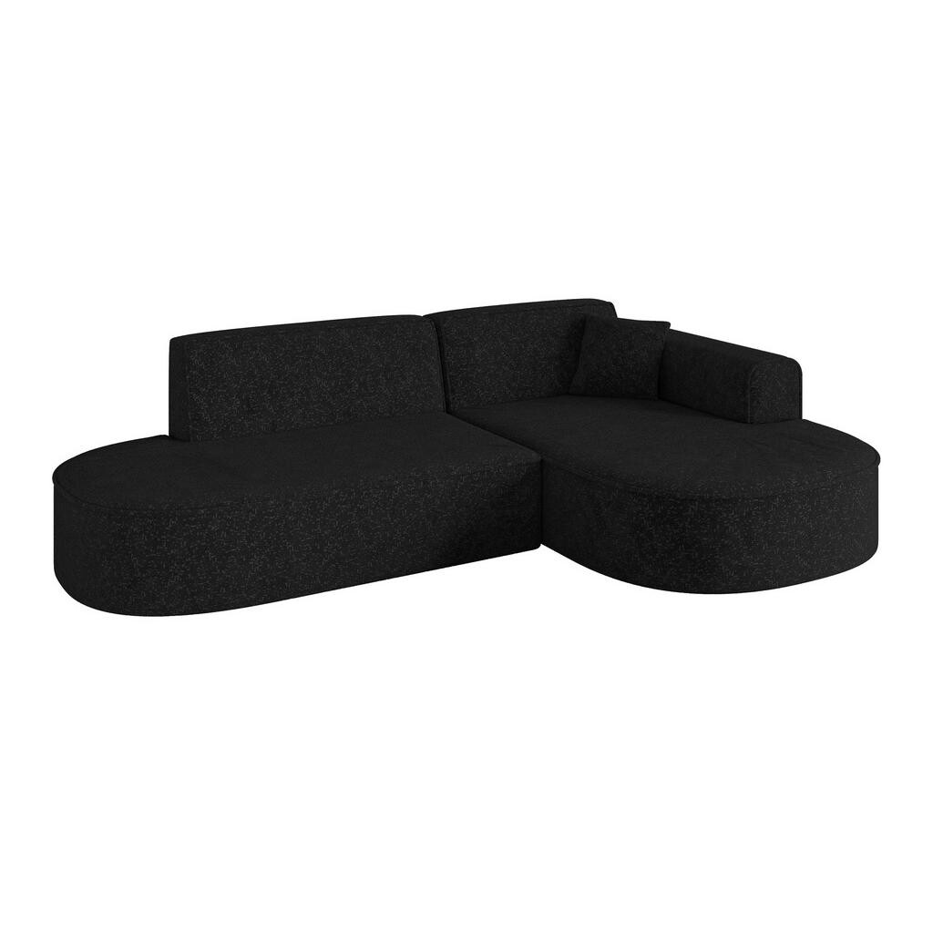 ALTDECOR ROHOVÁ SEDACÍ SOUPRAVA s otomanem vpravo MARI-L1 – 243 × 171 × 79 cm, černá, tkanina