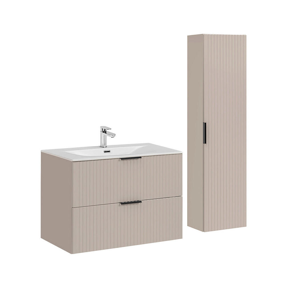 Petits-meubles KOUPELNOVÝ NÁBYTEK 80.2cm Adriel 2er-Set Béžová
