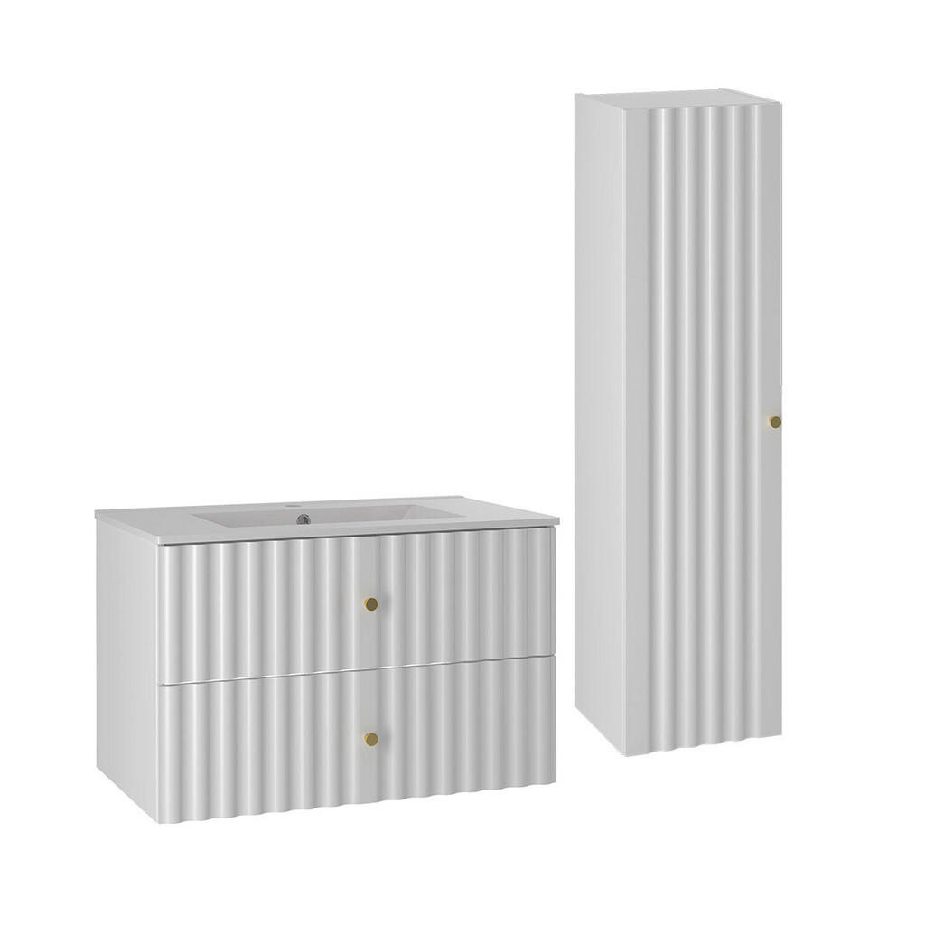 Petits-meubles KOUPELNOVÝ NÁBYTEK 80cm Izae 2er-Set Bílá