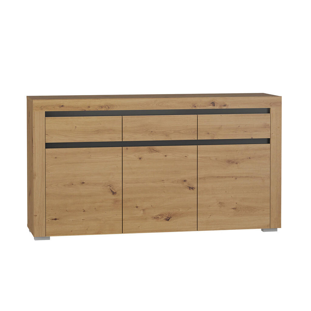 Petits-meubles SIDEBOARD Kasla Dřevo a antracitově šedá