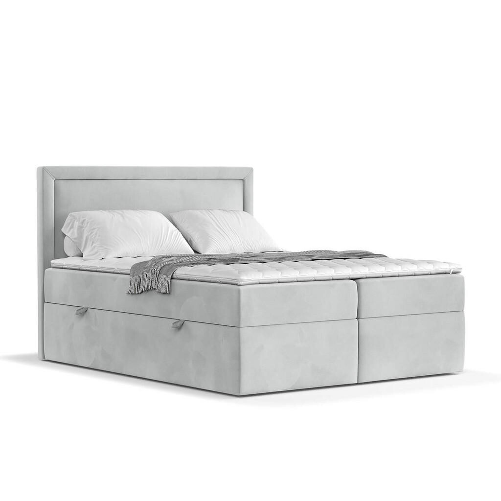 AltaBeds KONTINENTÁLNÍ postel JODAN 160/200 cm Světle šedá