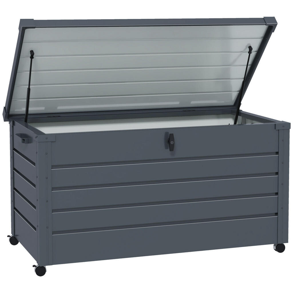 Outsunny ZAHRADNÍ box z pozinkované oceli, tmavě šedý