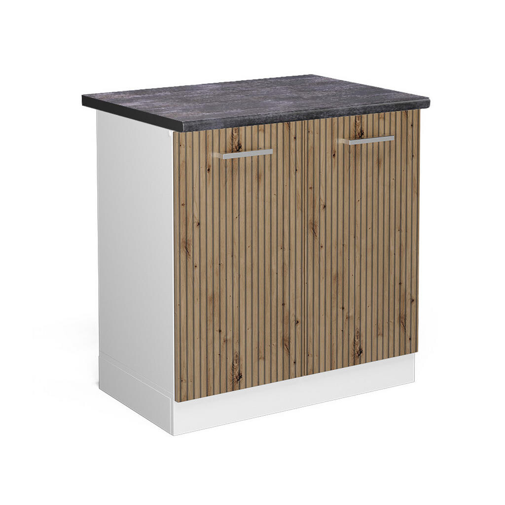 Vicco SKŘÍŇKA POD DŘEZ R-Line Řemeslný dub 80 cm , PD Antracit