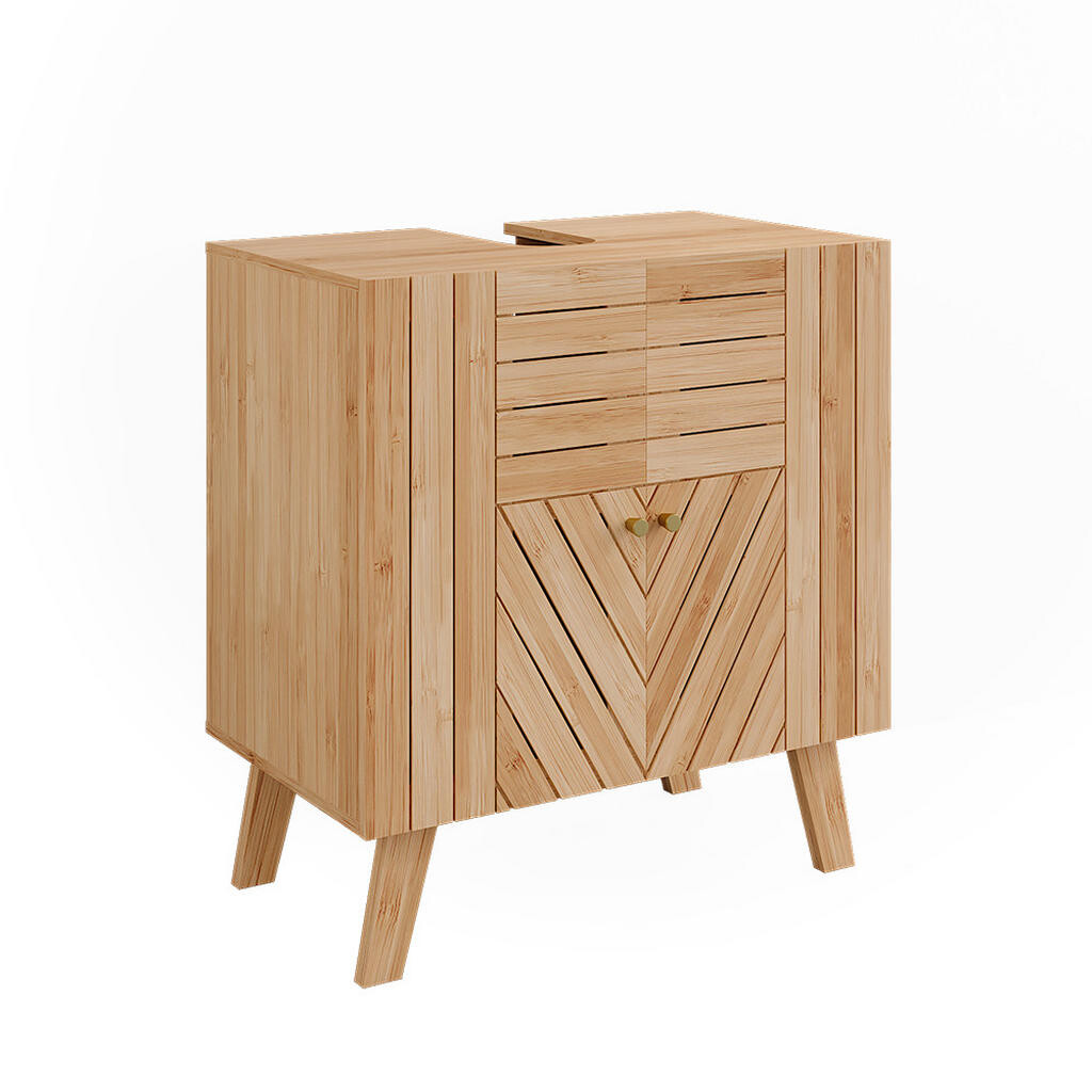 Vicco TOALETNÍ SKŘÍŇKA PRO UMYVADLO Lucie Bambus 60 x 65 cm se 2 dveřmi