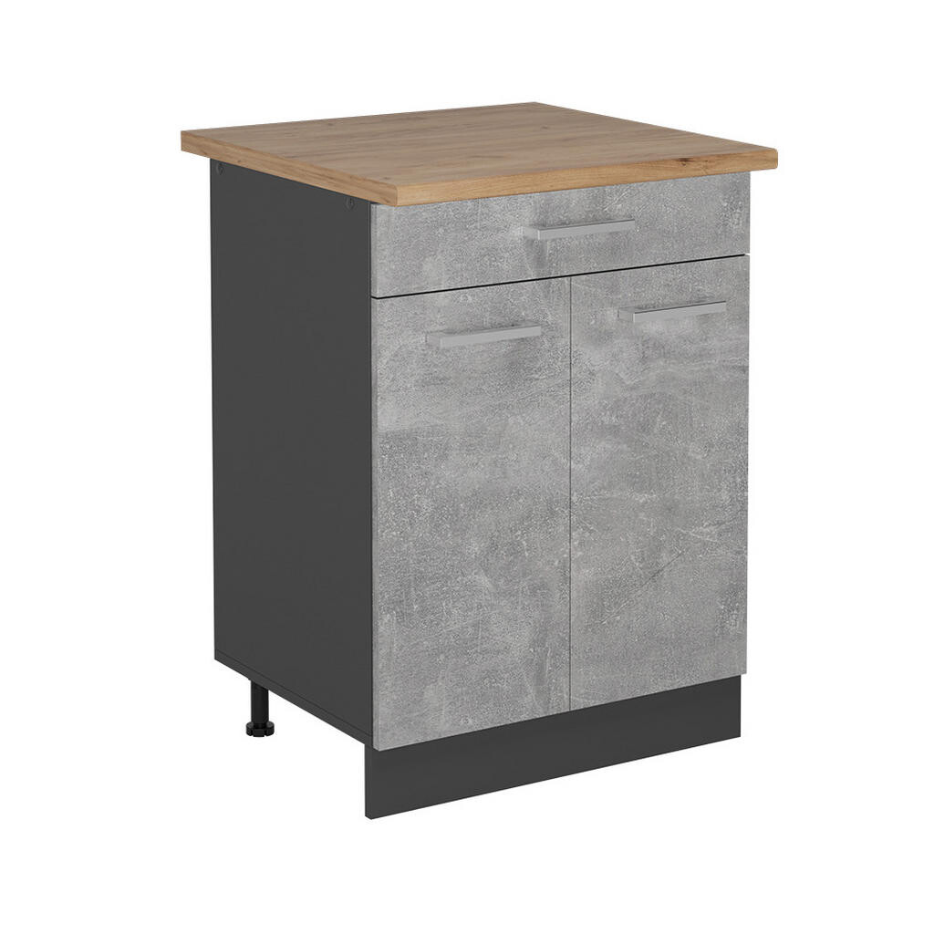 Vicco SPODNÍ SKŘÍŇKA KUCHYŇSKÉ LINKY R-Line Beton 60 cm , PD Dub