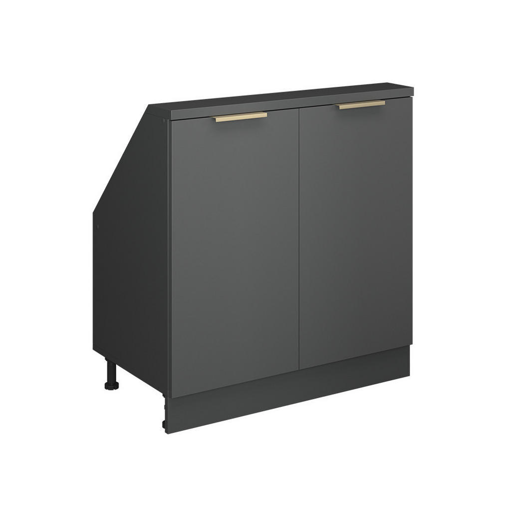 Vicco ŠIKMÁ SKŘÍŇ Rion Antracitově zlatý 80 x 81.6 cm se 2 dvířky