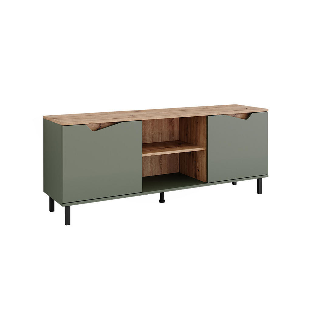 Vicco NÍZKÝ NÁBYTEK POD TELEVIZI Marelle Zelená/umělecká 150 x 60 cm se 2 dveřmi