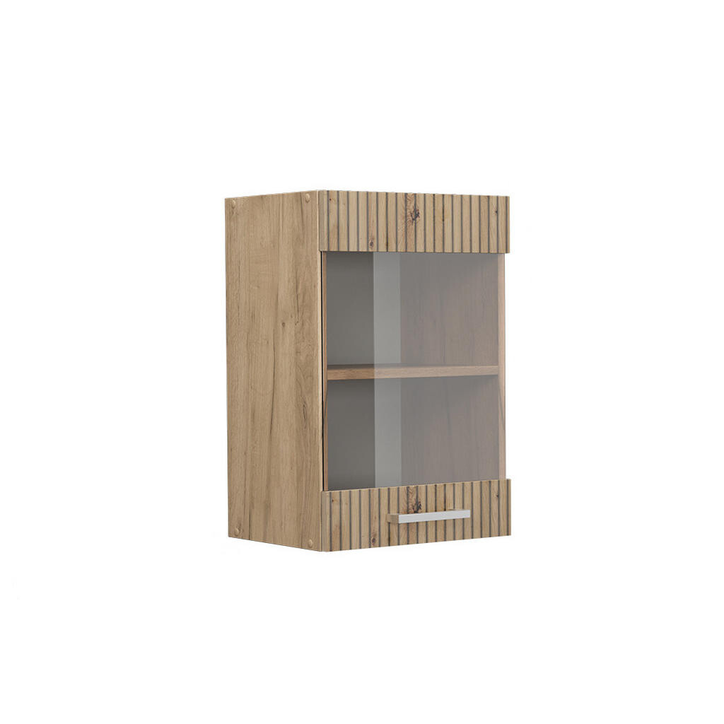 Vicco SKLENĚNÁ KUCHYŇSKÁ SKŘÍŇKA R-Line Řemeslný dub 40 cm