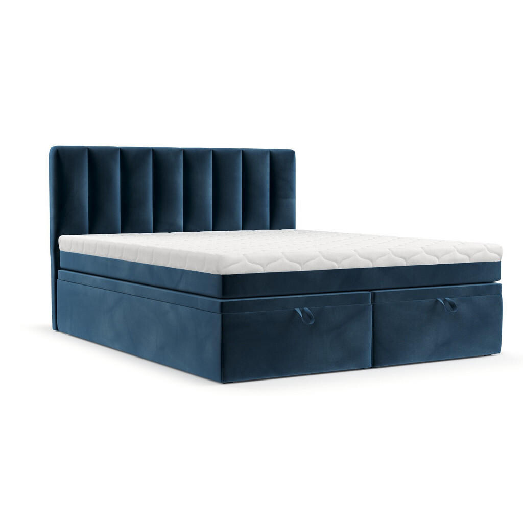 AltaBeds POSTEL BOXSPRING LUME 200/200 Tmavě modrá