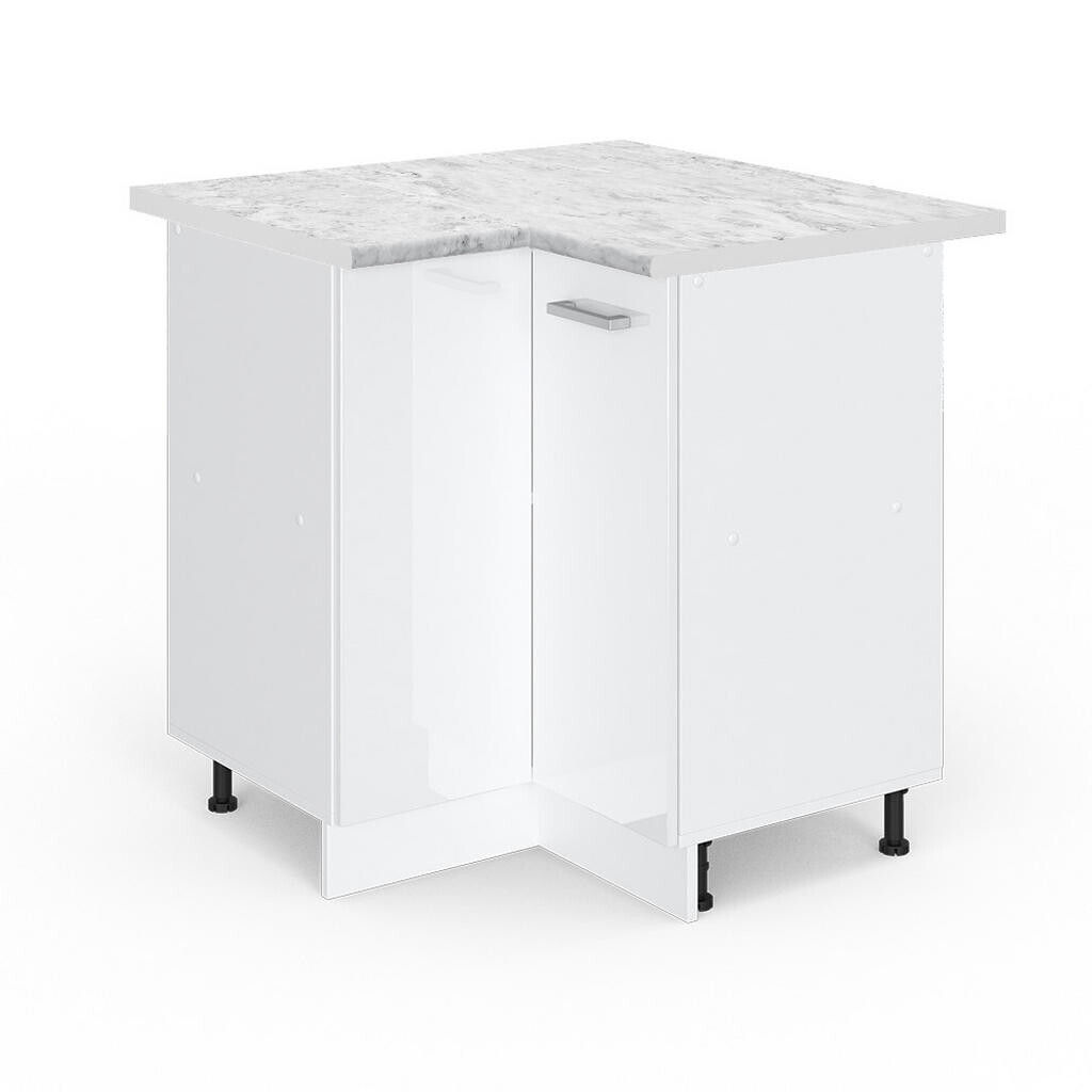 Vicco ROHOVÁ SKŘÍŇKA R-Line Bílá vysoký lesk 75.6 cm s pracovní deskou