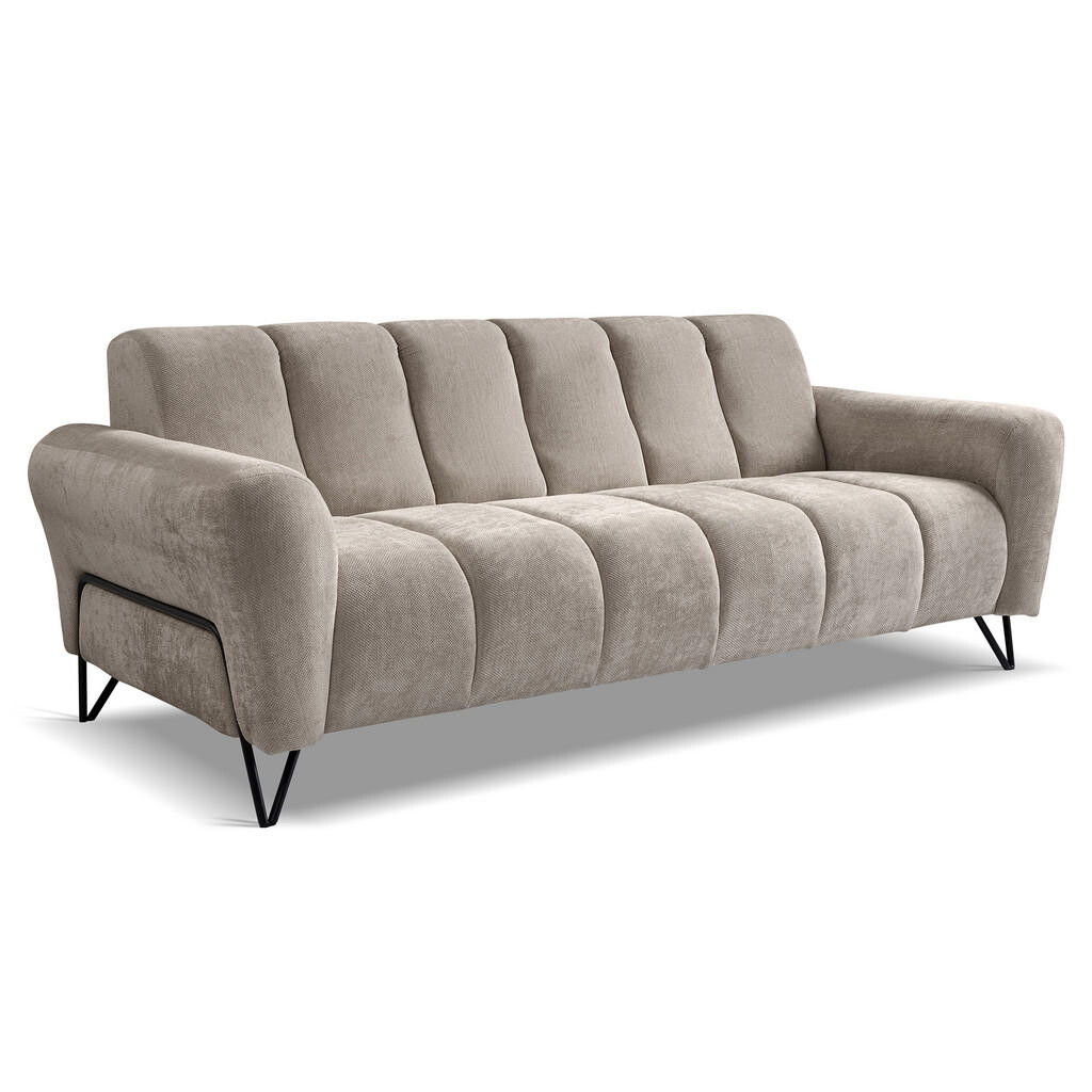 Beautysofa 3MÍSTNÁ pohovka Volare s kovovými nohami, cappuccino