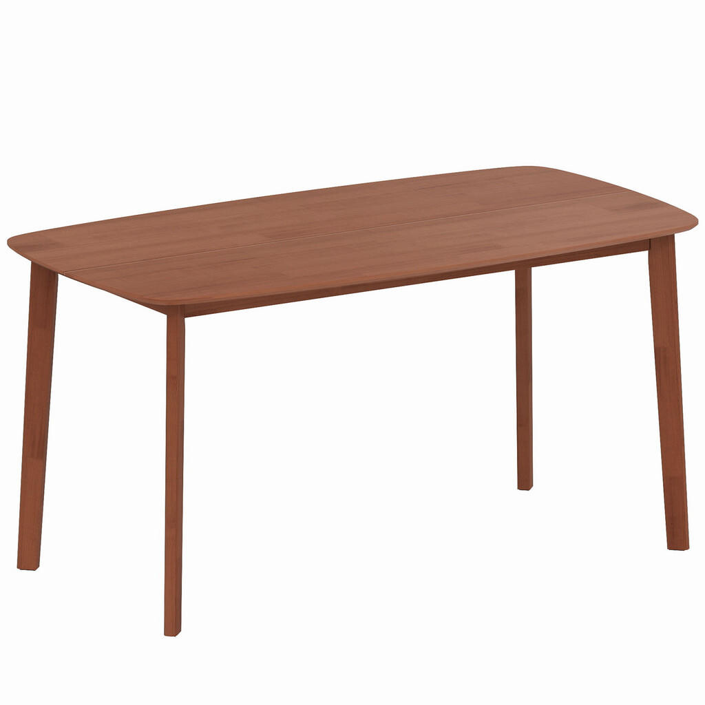HOMCOM JÍDELNÍ STŮL 150 x 80 cm Kuchyňský stůl pro 6 osob ve venkovském stylu Světle hnědý