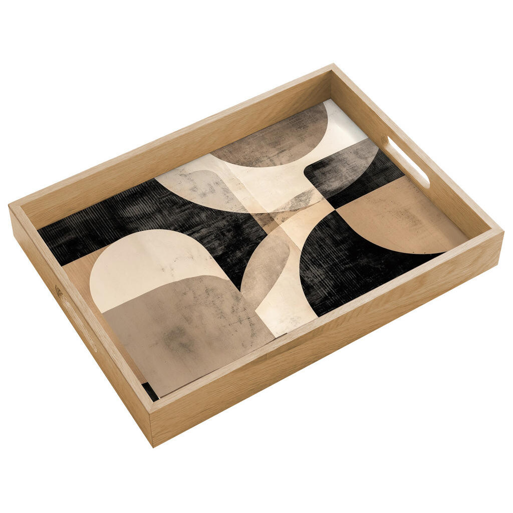 OnlyWow SERVÍROVACÍ PODNOS Abstraktní - Tvary - Moderní - Béžová 40x30 cm