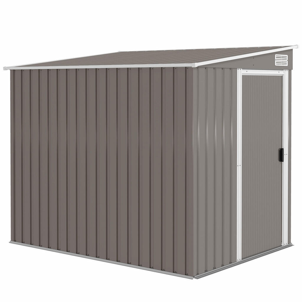 Outsunny ZÁHRADNÍ DOMEK 2,81 m² 154 x 206,5 x 181 cm s pultovou střechou a základem