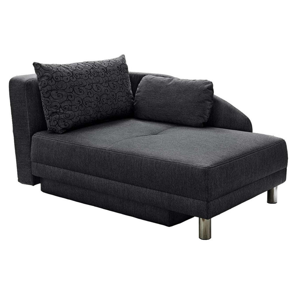 luma-home ROZKLÁDACÍ POHOVKA s úložným prostorem, pružinovým jádrem, Š149/H90/V80 cm, ležecká plocha 200×84 cm, tkanina v antracitové barvě / 15121