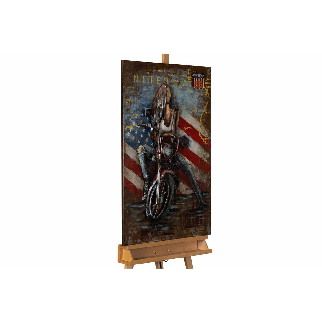 KUNSTLOFT KOVOVÝ OBRAZ AMERICKÁ DÍVKA, 60/90 CM