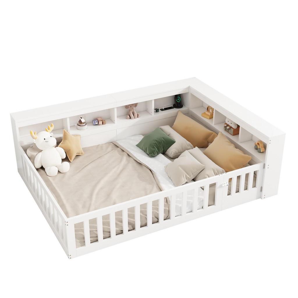 FLIEKS DENNÍ POSTEL 140x190cm DTD Úložná USB Bílá
