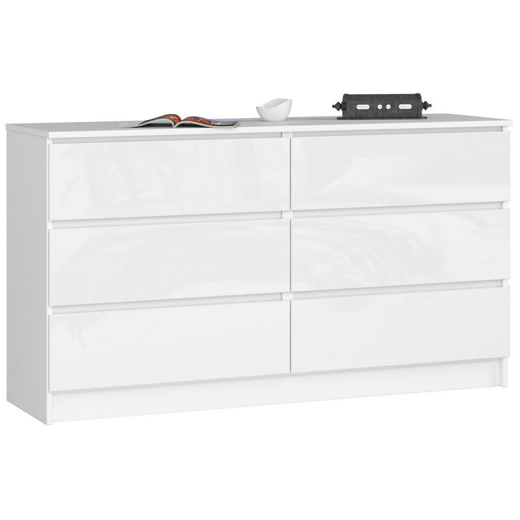 RAUMHIRSCH FURNITURE KOMODA bílá, bílá lesklá 77/138/40