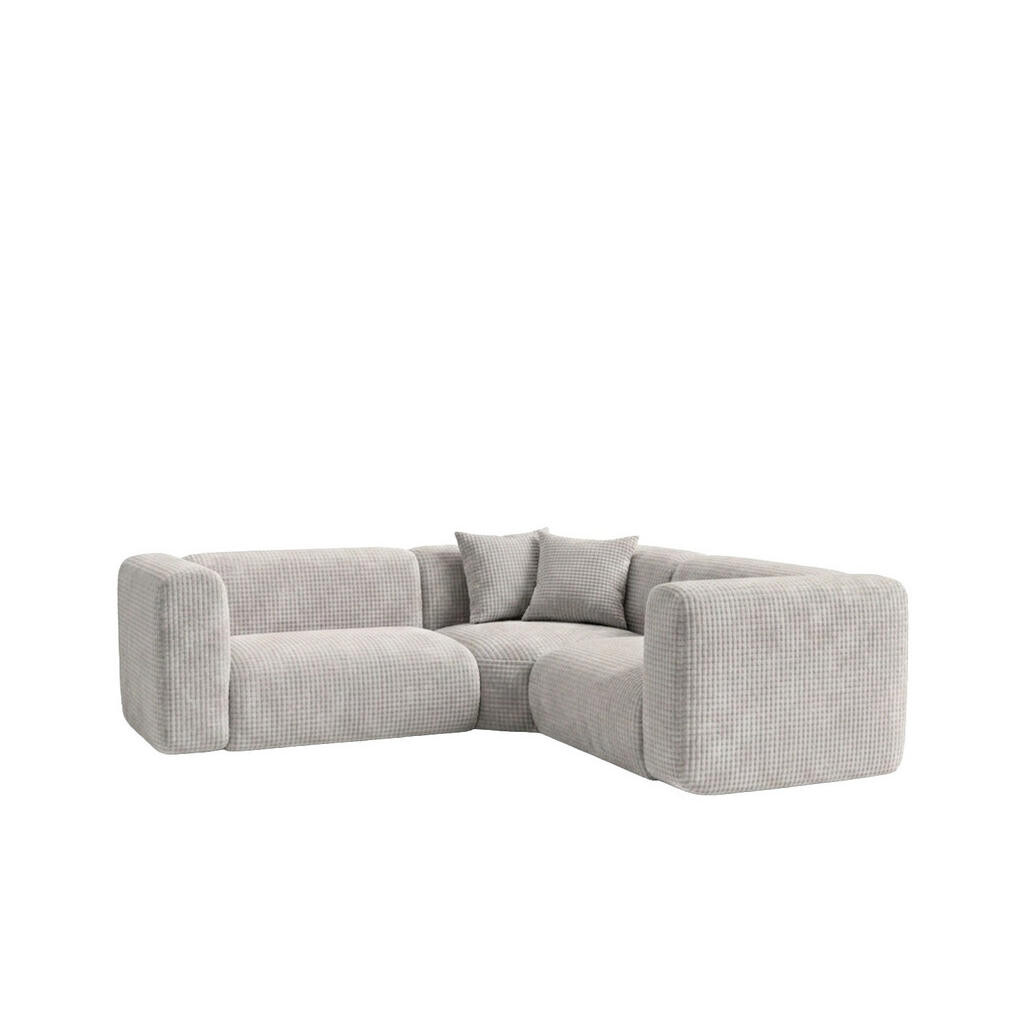 Kaiser Möbel ROHOVÁ SEDAČKA modulární, Corner mini, žinylková látka Cremona, Světle šedá, GRETA