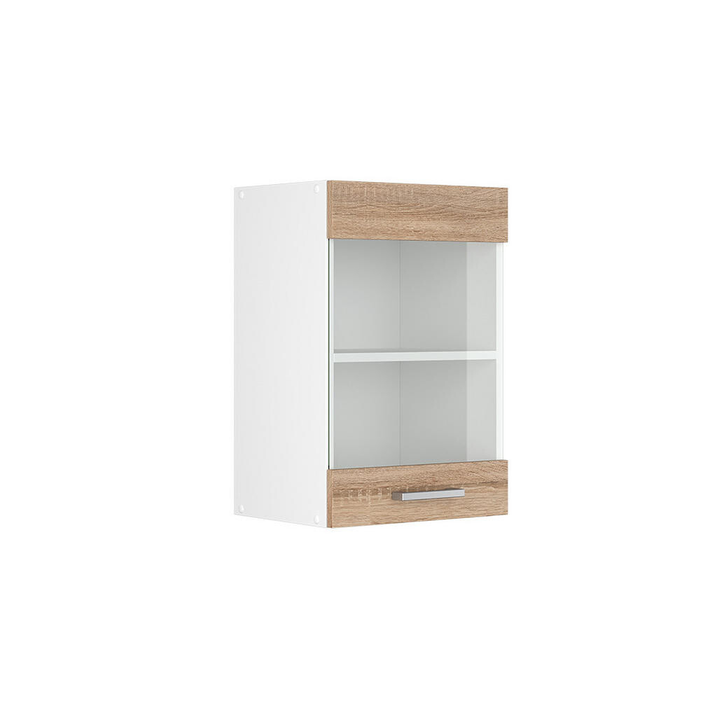 Vicco UNIVERZÁLNÍ NÁSTĚNNÁ SKŘÍŇKA R-Line Sonoma 40 cm se skleněnými dvířky