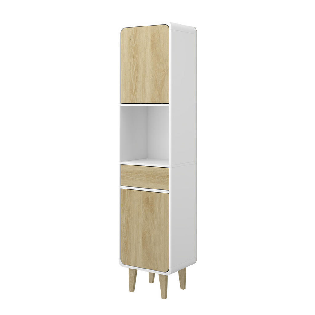 Vicco KOUPELNOVÝ NÁBYTEK Arla Bílá/dub 40 x 161 cm