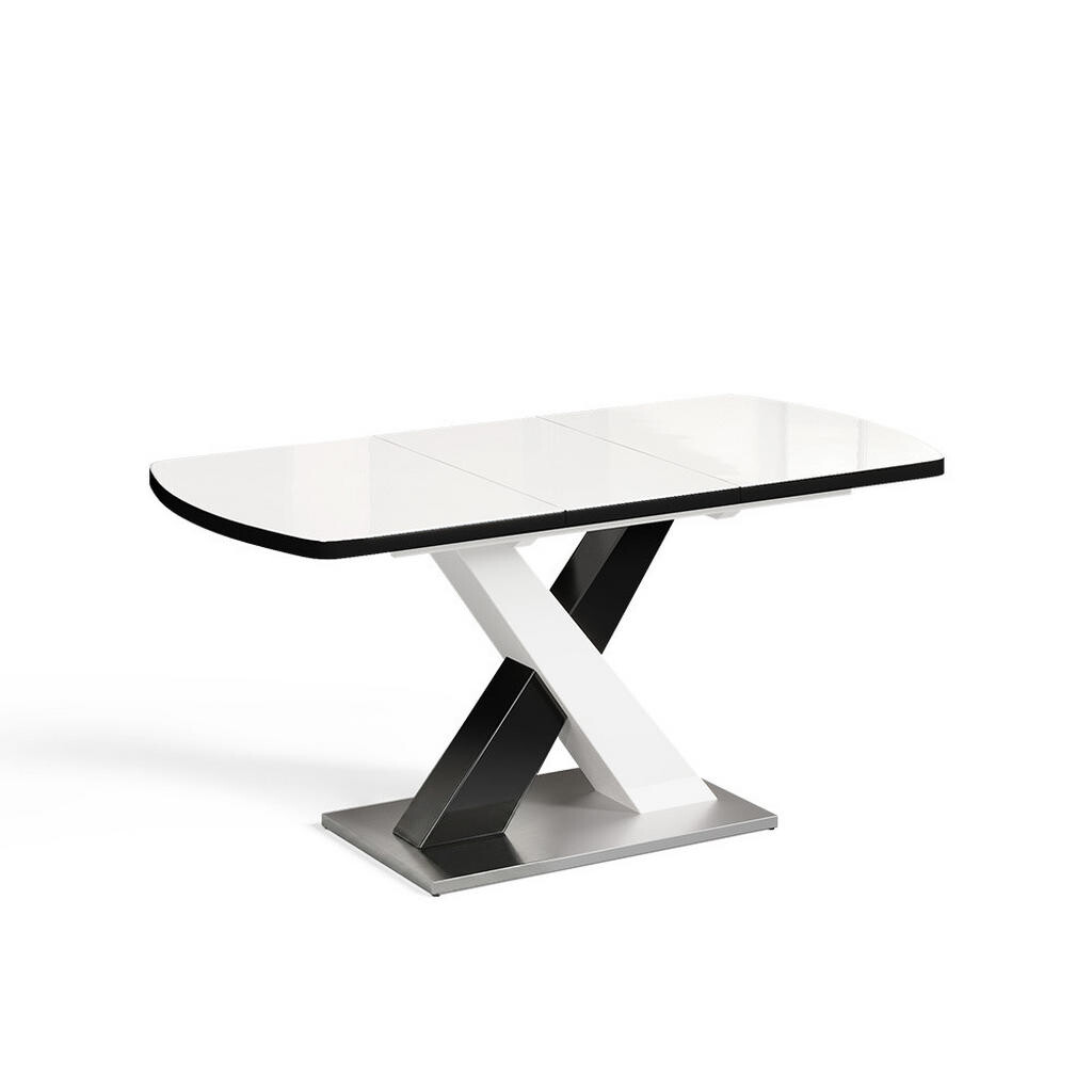 Vicco JÍDELNÍ STŮL Chinto, Černá/Bílá, 120-160 x 80 cm Rozšiřitelný